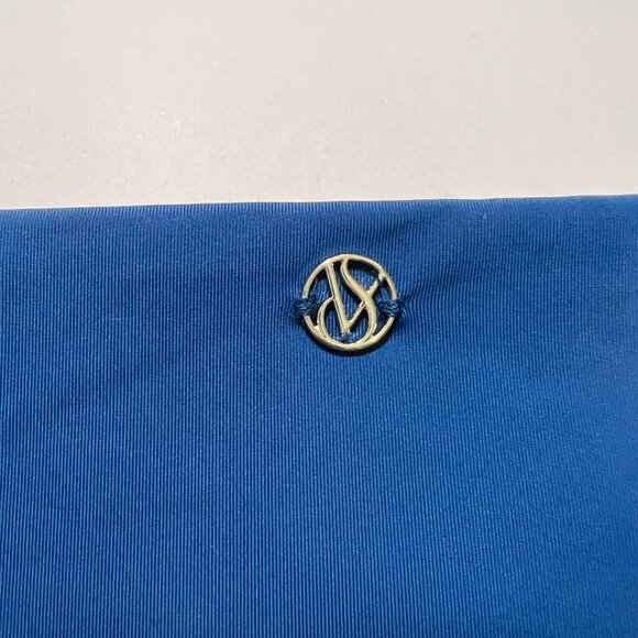 Victoria Secret Large L Bikini Bottom DOUBLE Side Tie Shine Sapphire Blue - Picture 8 of 9